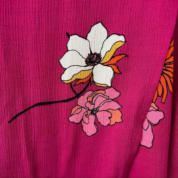 a.n.a women’s high low floral print skirt, size 2, fuschsia - Picture 7 of 7